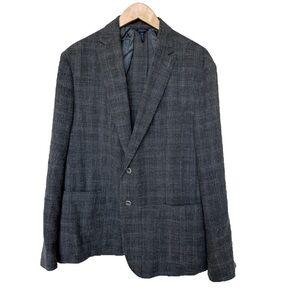 Good Man Brand Men's 2XL Gray Plaid Wool Blend Sport Coat Business Casual